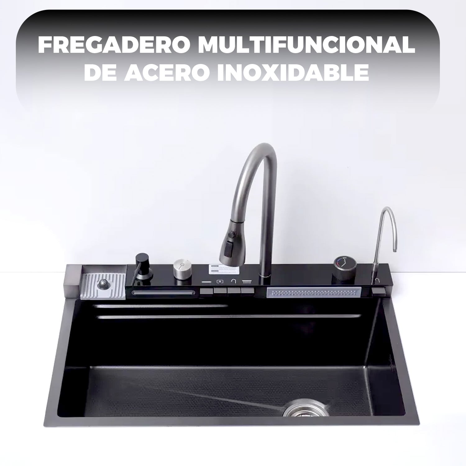 LAVAPLATOS CASCADA EMPOTRADO ACERO INOXIDABLE - 2