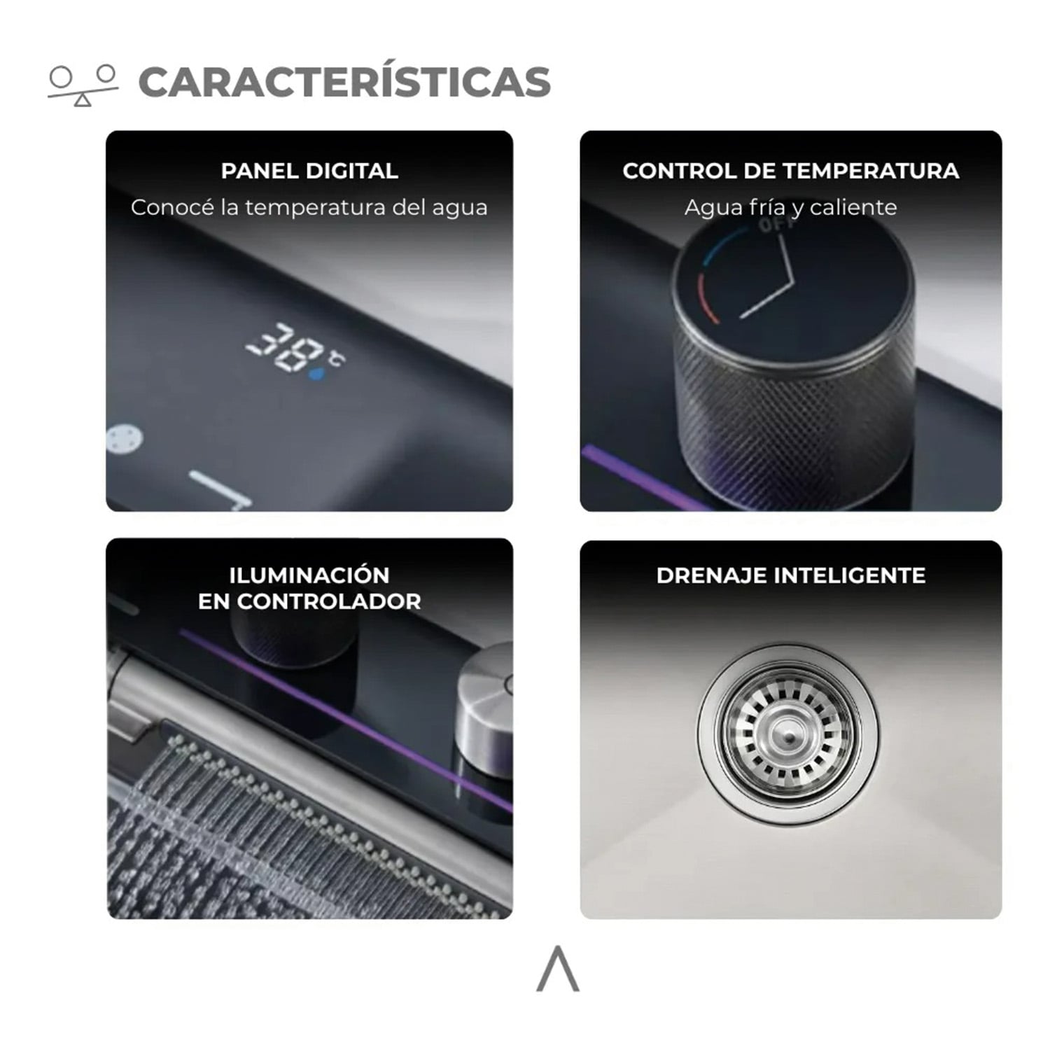LAVAPLATOS CASCADA EMPOTRADO 76X47X21 ACERO INOXIDABLE - 4