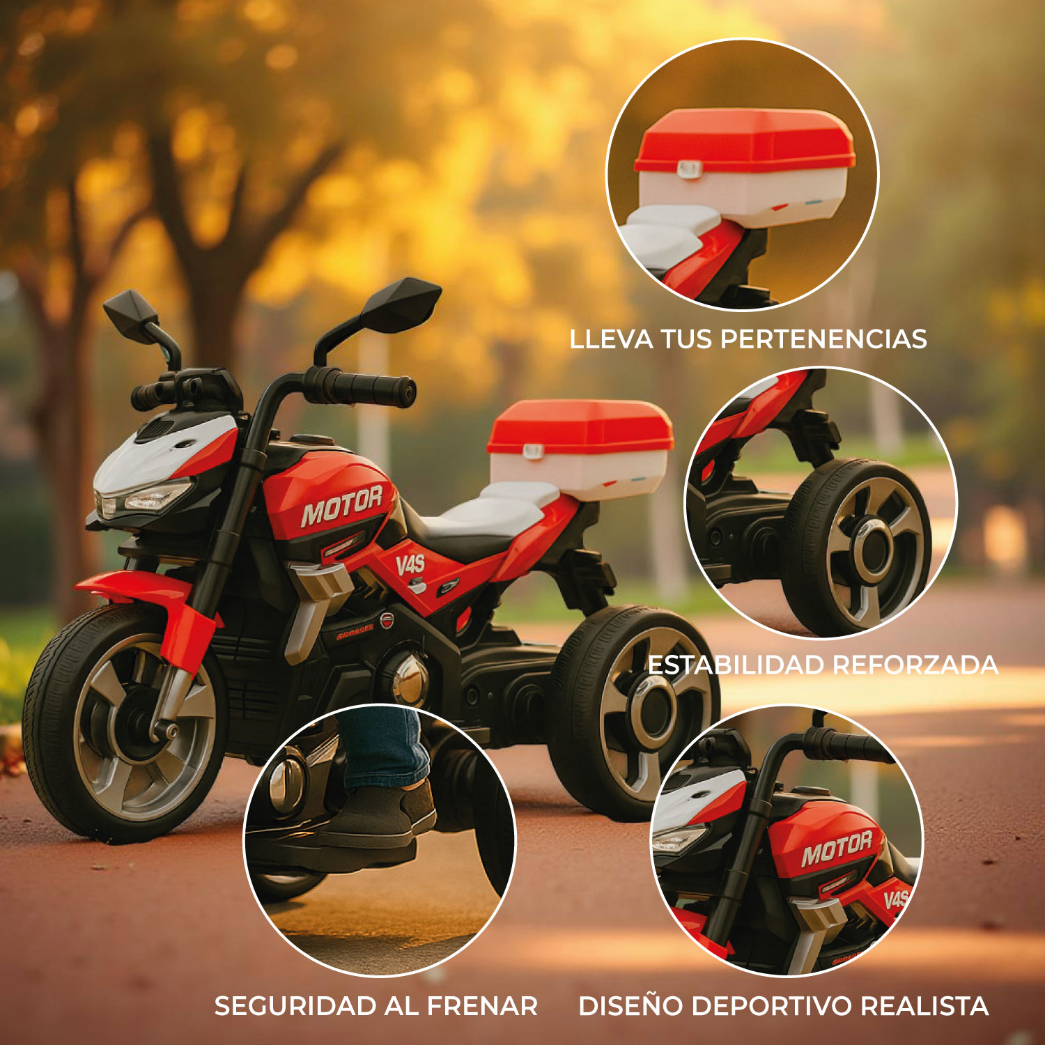 MOTO ELECTRICA NIÑO A BATERIA NITRO ITALY V4 - 4