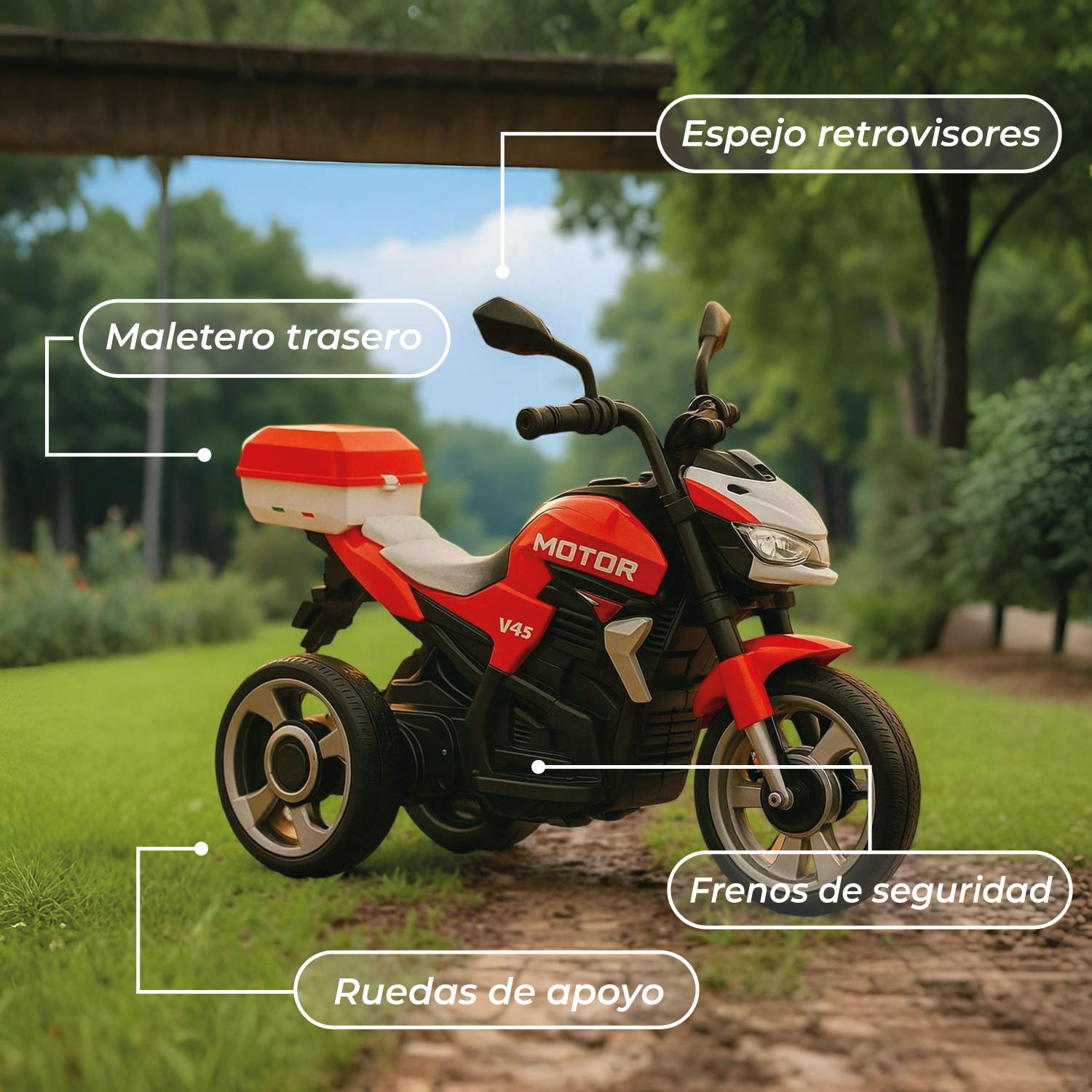 MOTO ELECTRICA NIÑO A BATERIA NITRO ITALY V4 - 6