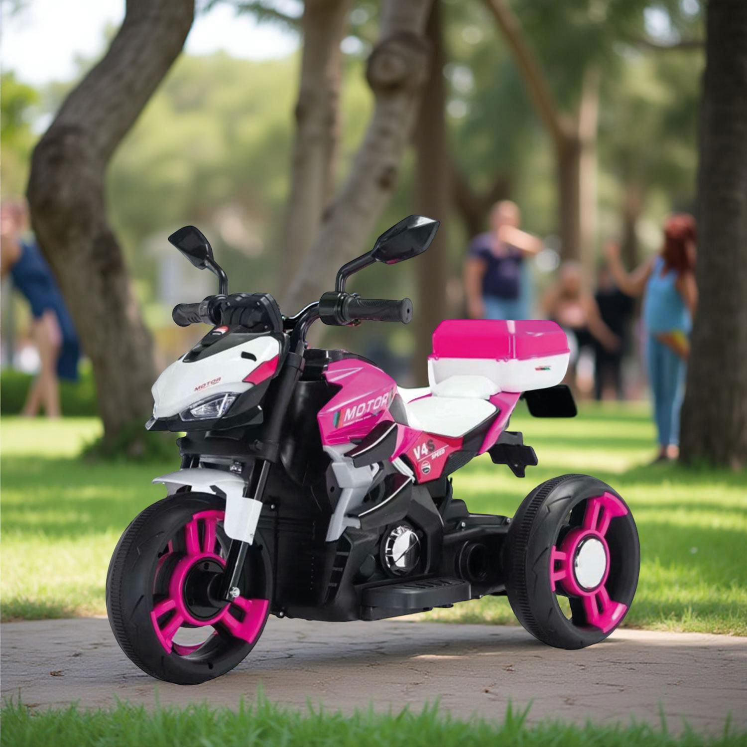 MOTO ELECTRICA NIÑO A BATERIA NITRO ITALY V4 LUZ Y SONIDO - 2