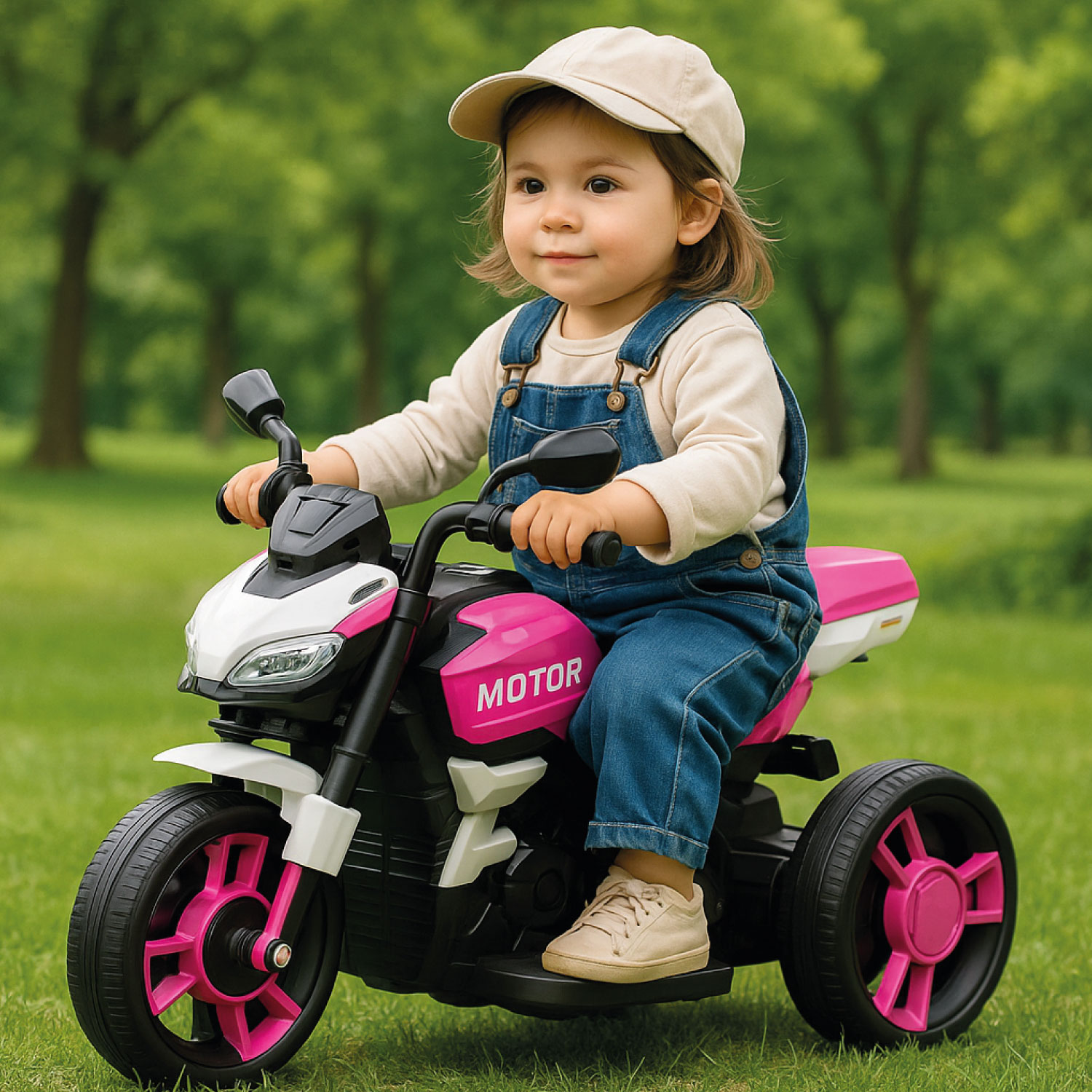 MOTO ELECTRICA NIÑO A BATERIA NITRO ITALY V4 LUZ Y SONIDO - 5