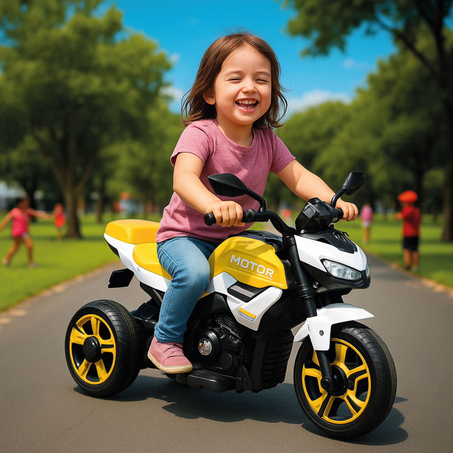 MOTO ELECTRICA NIÑO A BATERIA NITRO ITALY V4 LUZ Y SONIDO - 5