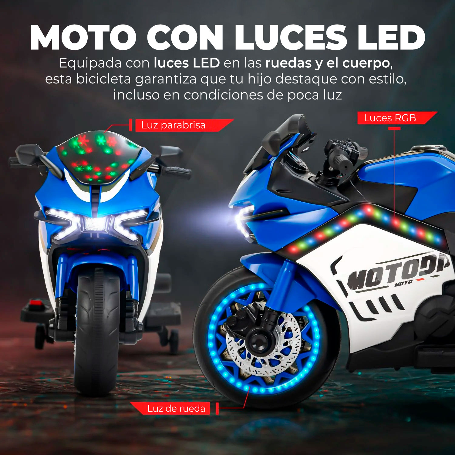 MOTO ELECTRICA NIÑO A BATERIA NITRO ITALY V8 - 4