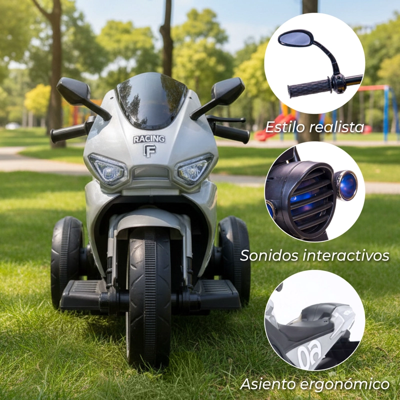 MOTO ELECTRICA INFANTIL 3 RUEDAS TURBO 6V GSX - 3