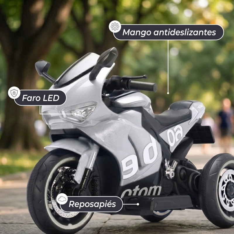 MOTO ELECTRICA INFANTIL 3 RUEDAS TURBO 6V GSX - 5