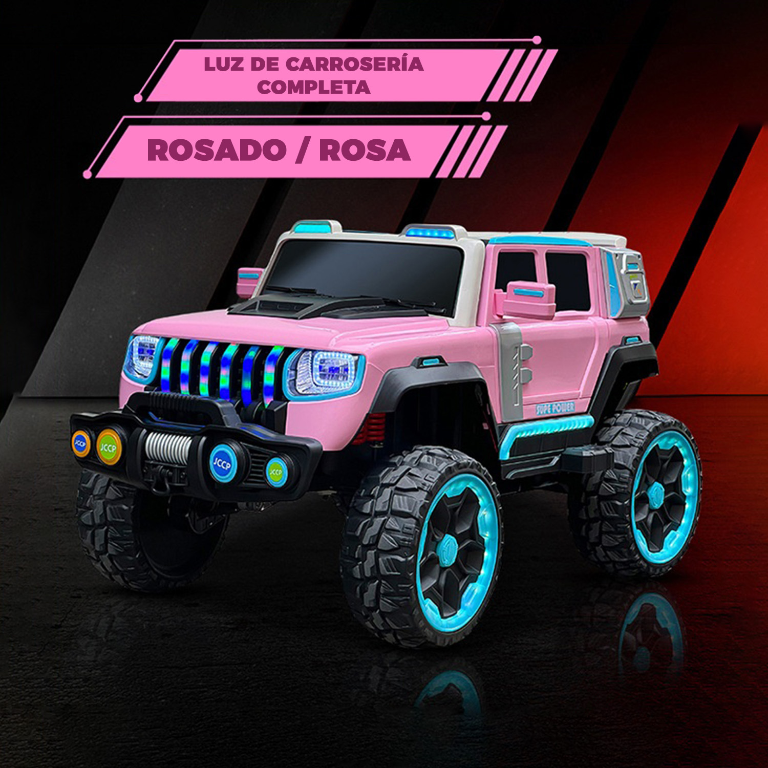 JEEP ELECTRICO XXL CON LUCES LED SONIDO Y CONTROL - 5