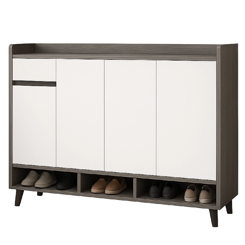 ZAPATERO SILVER 4 PUERTAS CON CAJON ORGANIZADOR ESTANTE 140CM - 1