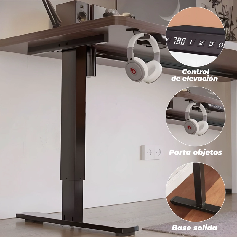 ESCRITORIO MESA ALTURA AJUSTABLE ELE CTRICO DE 72-117/120 CM - 4