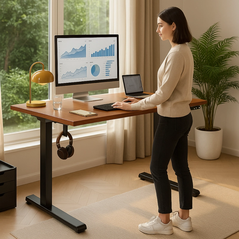 ESCRITORIO MESA ALTURA AJUSTABLE ELE CTRICO DE 72-117/120 CM - 5