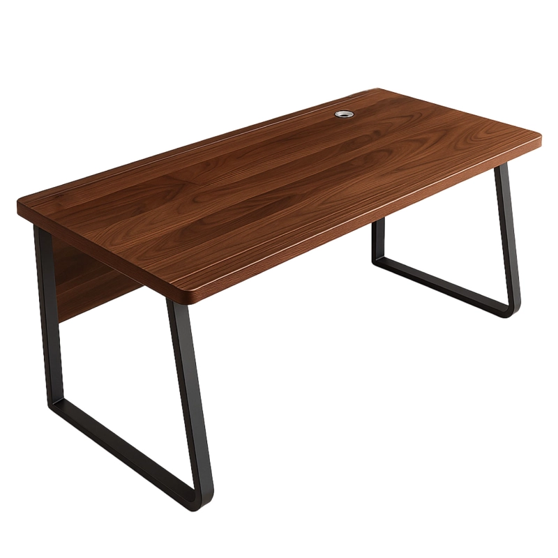 ESCRITORIO OFICINA ROUND LEG POSH ANTIDESLIZANTE BROWN 160CM - 1