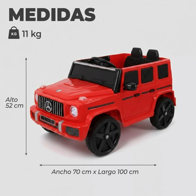 JEEP ELE CTRICO XXL  MERCEDES CON LUZ SONIDO Y CONTROL - 4