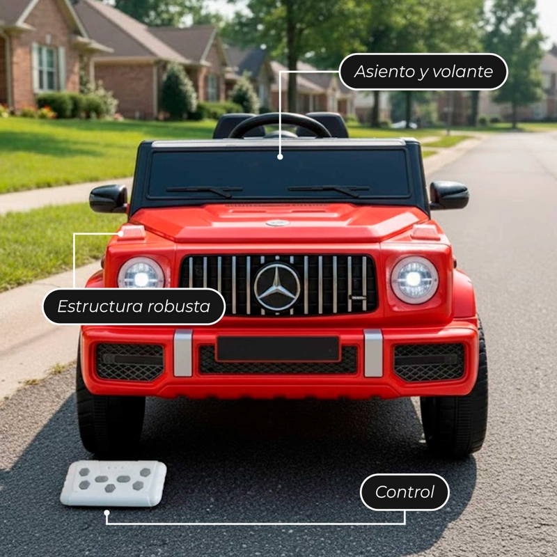 JEEP ELE CTRICO XXL  MERCEDES CON LUZ SONIDO Y CONTROL - 6