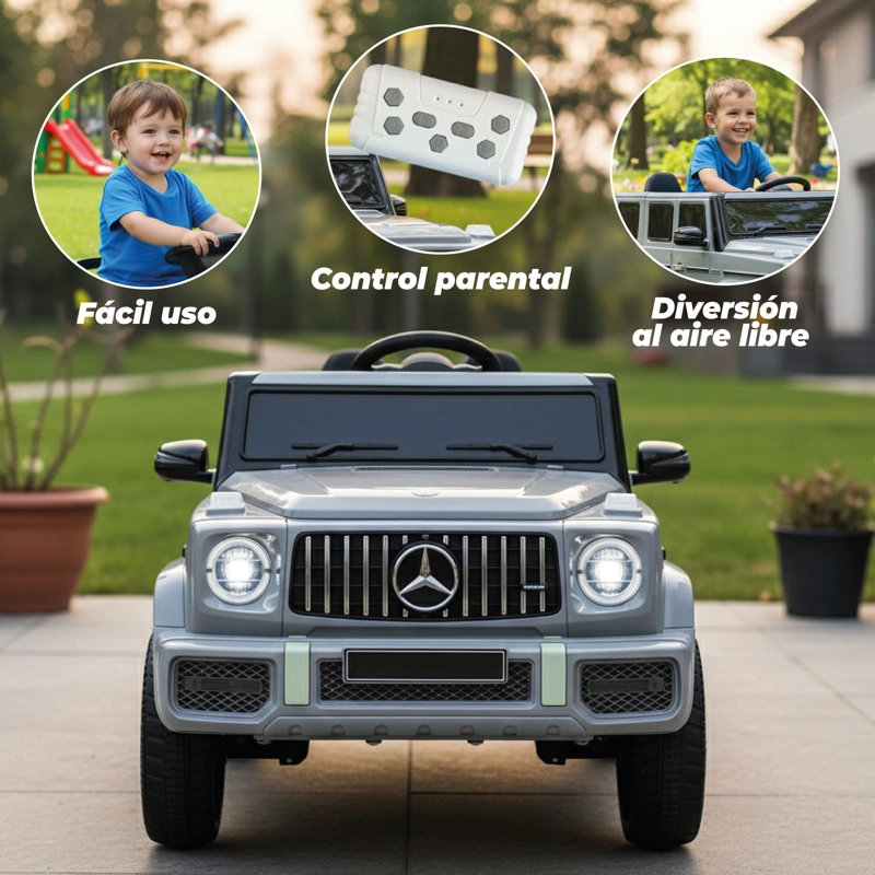 JEEP ELE CTRICO XXL  MERCEDES CON LUZ SONIDO Y CONTROL - 4