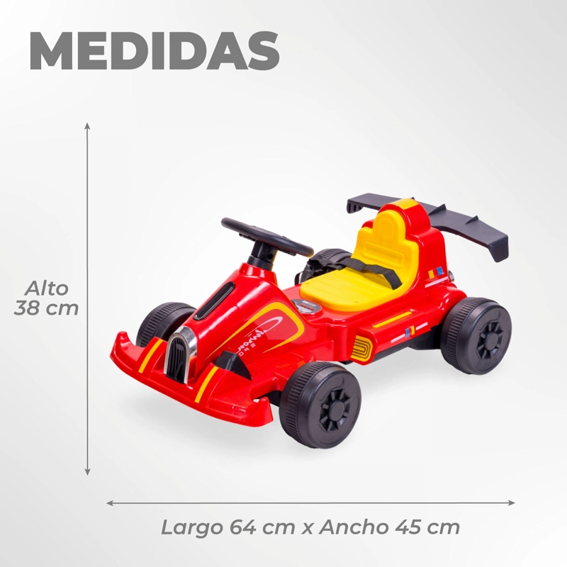 AUTO ELECTRICO NIÑO DEPORTIVO KARTING FORMULA 1 CON SONIDO - 3
