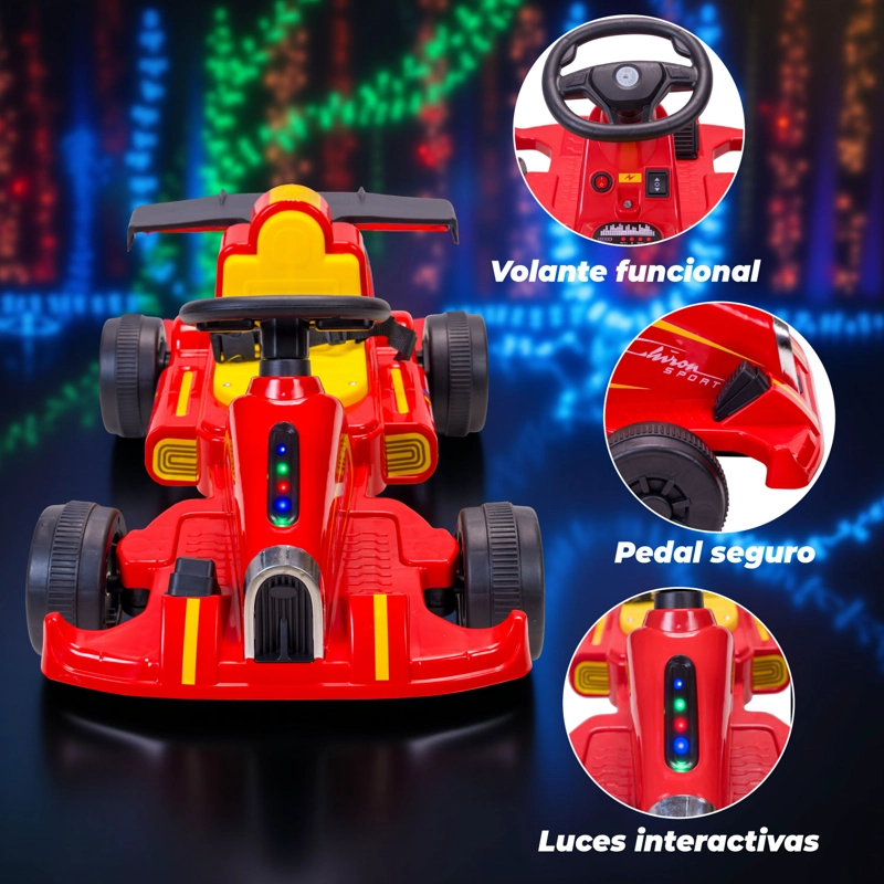 AUTO ELECTRICO NIÑO DEPORTIVO KARTING FORMULA 1 CON SONIDO - 4