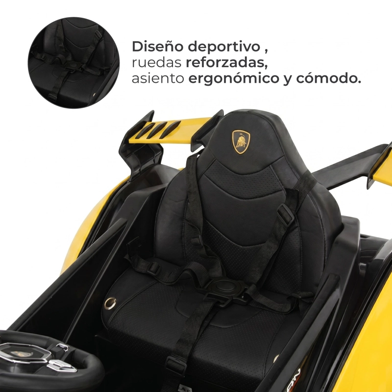 AUTO ELECTRICO PARA NIÑOS CON CONTROL REMOTO LUCES Y SONIDO - 2