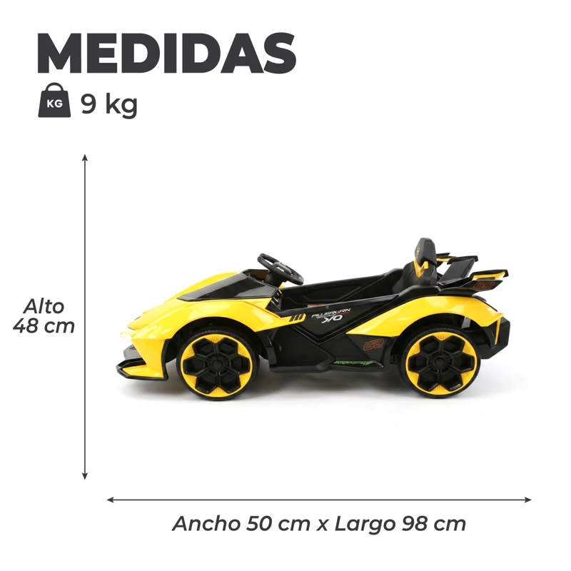 AUTO ELECTRICO PARA NIÑOS CON CONTROL REMOTO LUCES Y SONIDO - 4