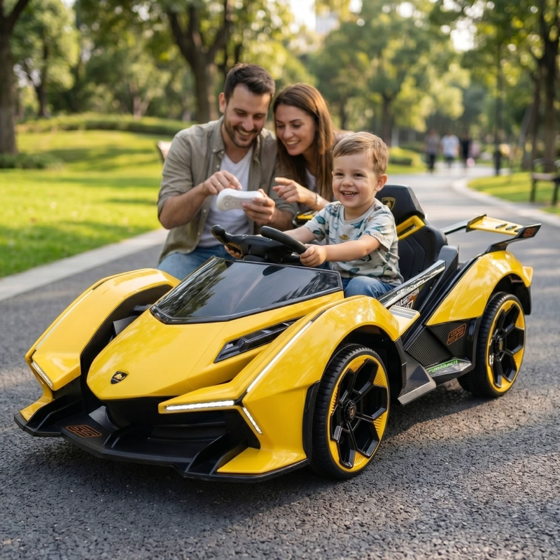 AUTO ELECTRICO PARA NIÑOS CON CONTROL REMOTO LUCES Y SONIDO - 5
