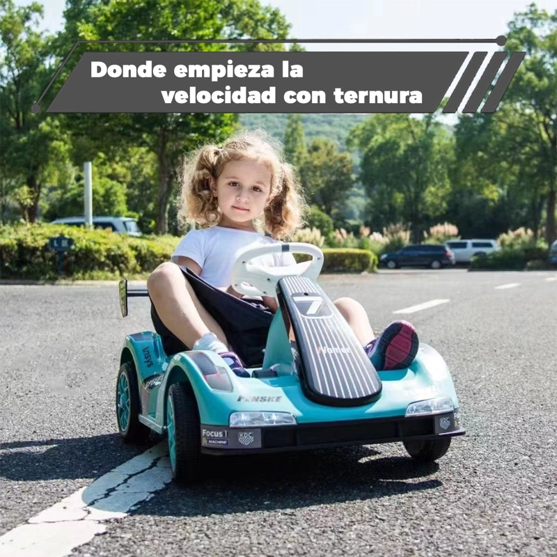 AUTO ELECTRICO PARA NIÑOS KARTING  CON CONTROL, LUZ Y SONIDO - 3