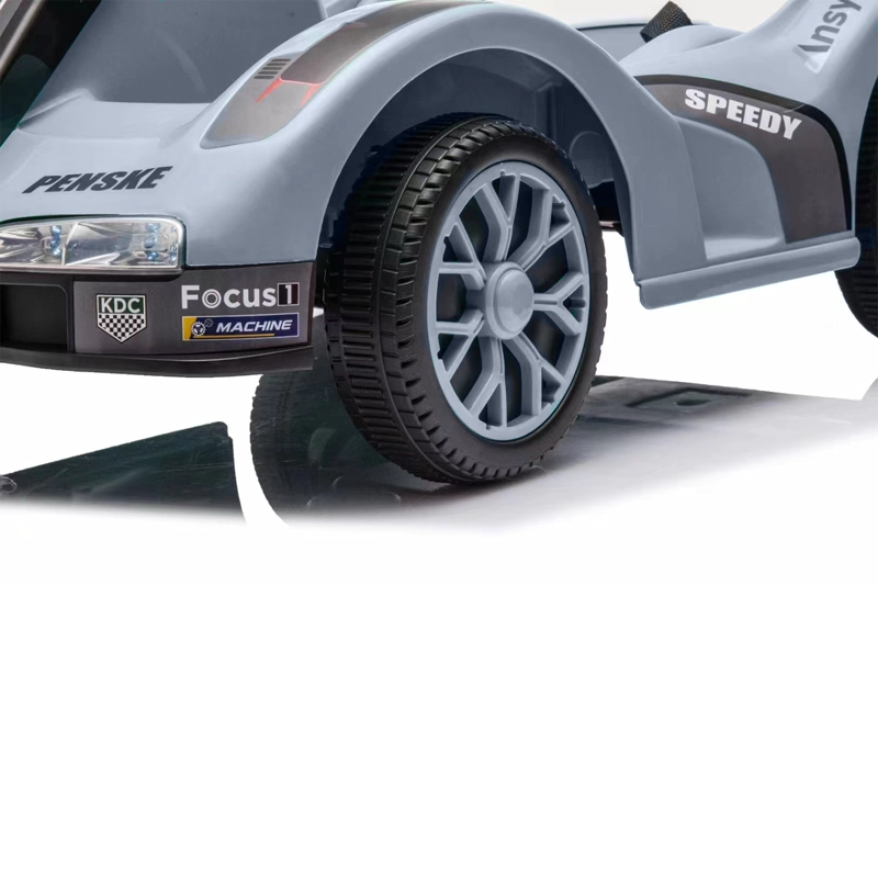 AUTO ELECTRICO PARA NIÑOS KARTING  CON CONTROL, LUZ Y SONIDO  GRIS - 7