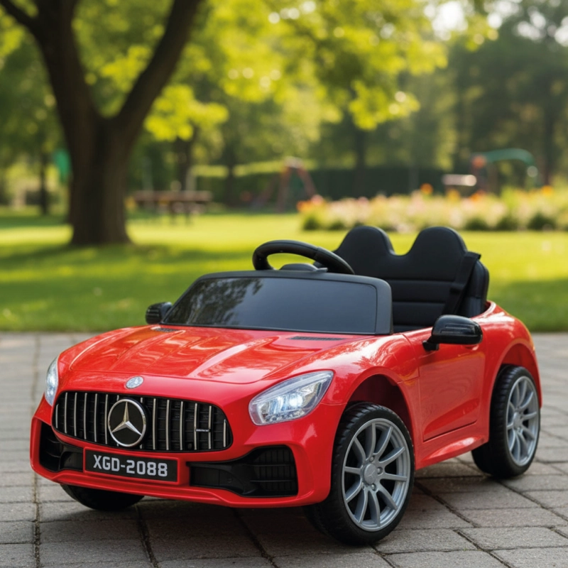 AUTO ELECTRICO 2 ASIENTOS MERCEDES GLC CONTROL, LUZ Y SONIDO ROJO - 2