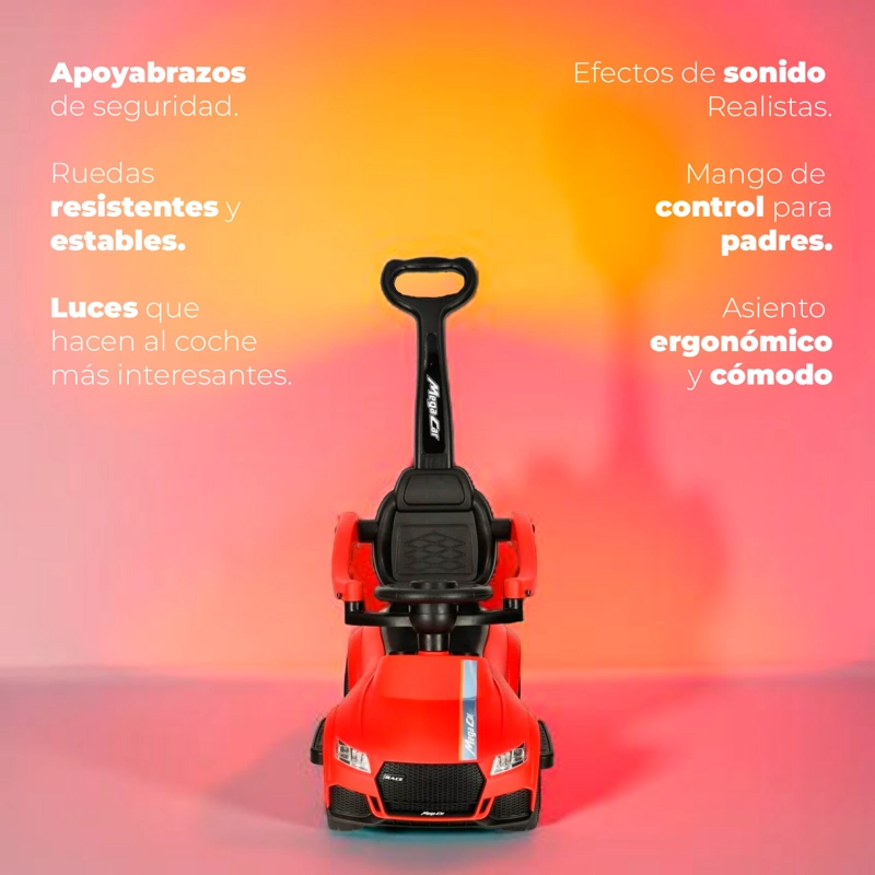 AUTO CORREPASILLO CON MANGO Y SONIDO ROJO - 3
