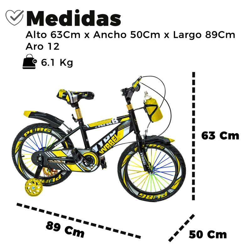 BICICLETA NIÑO INFANTIL MONTAIN BIKE MTB CON RUEDAS ARO 12 - 2