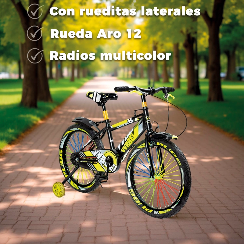 BICICLETA NIÑO INFANTIL MONTAIN BIKE MTB CON RUEDAS ARO 12 - 3