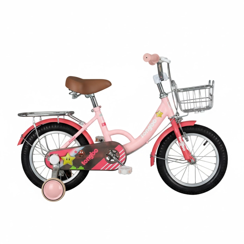 BICICLETA NIÑA INFANTIL DE PASEO LITTLE STAR RUEDITAS ARO 12 ROSADO - 1