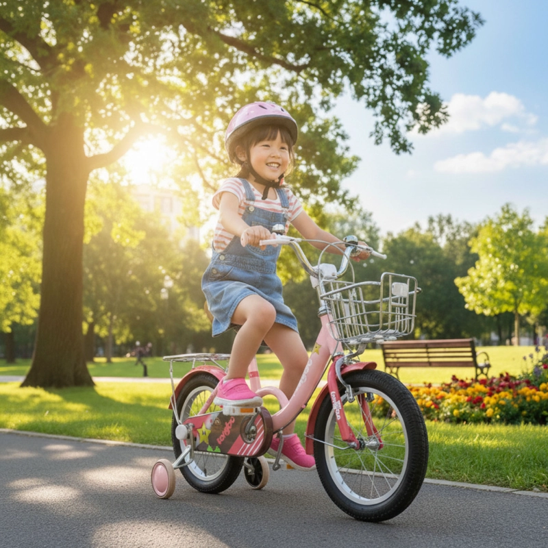 BICICLETA NIÑA INFANTIL DE PASEO LITTLE STAR RUEDITAS ARO 12 ROSADO - 5