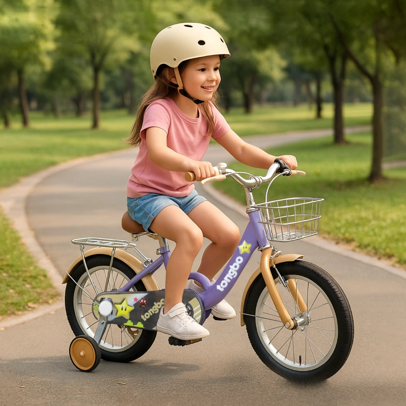 BICICLETA NIÑA INFANTIL DE PASEO LITTLE STAR RUEDITAS ARO 16 LILA - 5