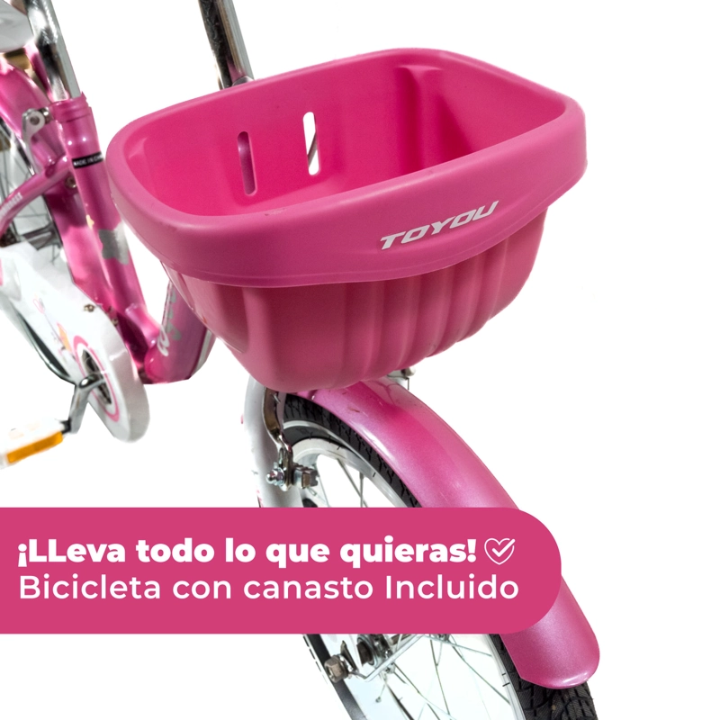 BICICLETA NIÑA INFANTIL DE PASEO PINK OWL RUEDITAS ARO 20 - 4