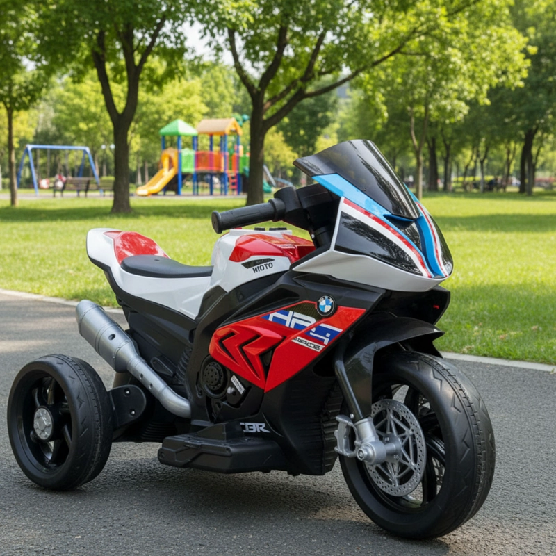 MOTO NIÑOS ELECTRICA 3 RUEDAS HP4 LUCES Y SONIDO ROJO - 2