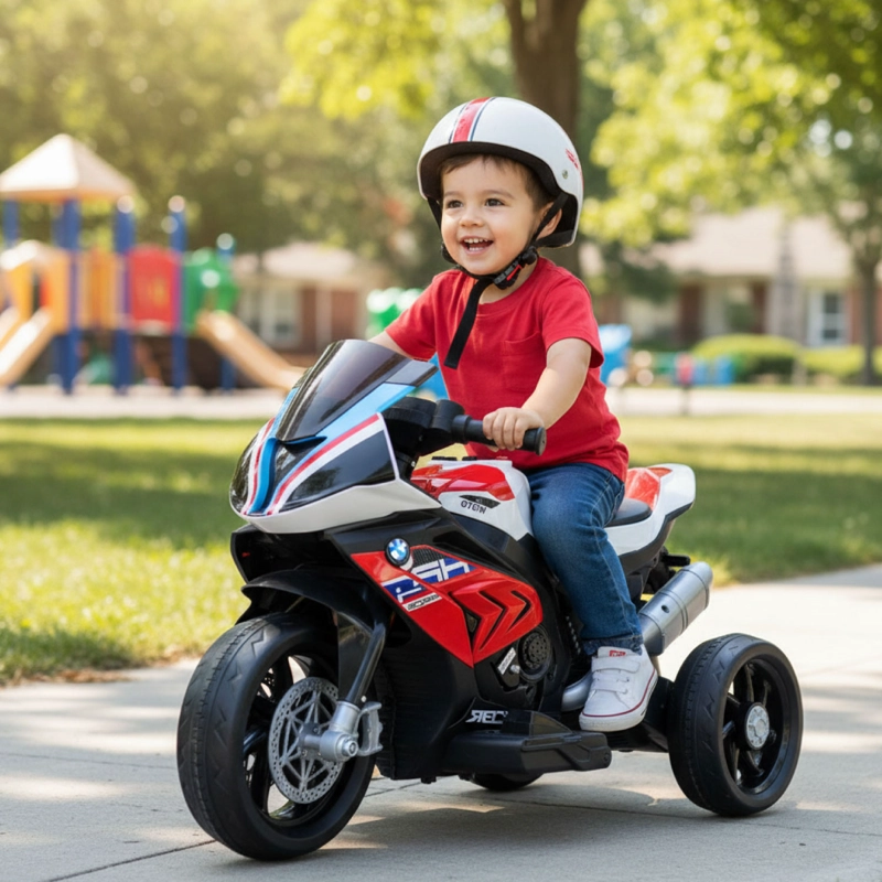 MOTO NIÑOS ELECTRICA 3 RUEDAS HP4 LUCES Y SONIDO ROJO - 5