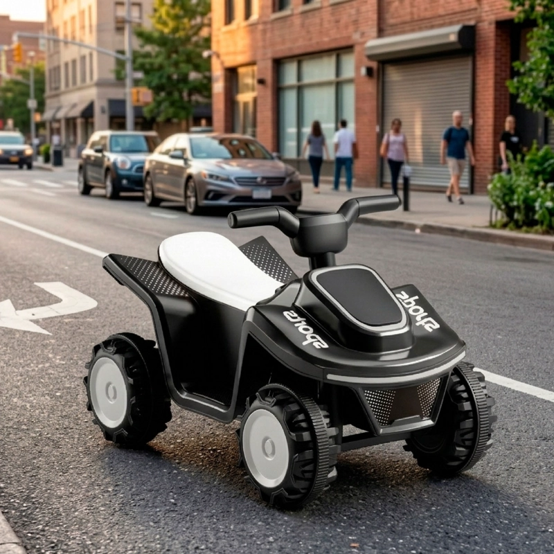 MOTO NIÑOS CUATRIMOTO ELE CTRICA SPORT LUCES Y SONIDO NEGRO - 3
