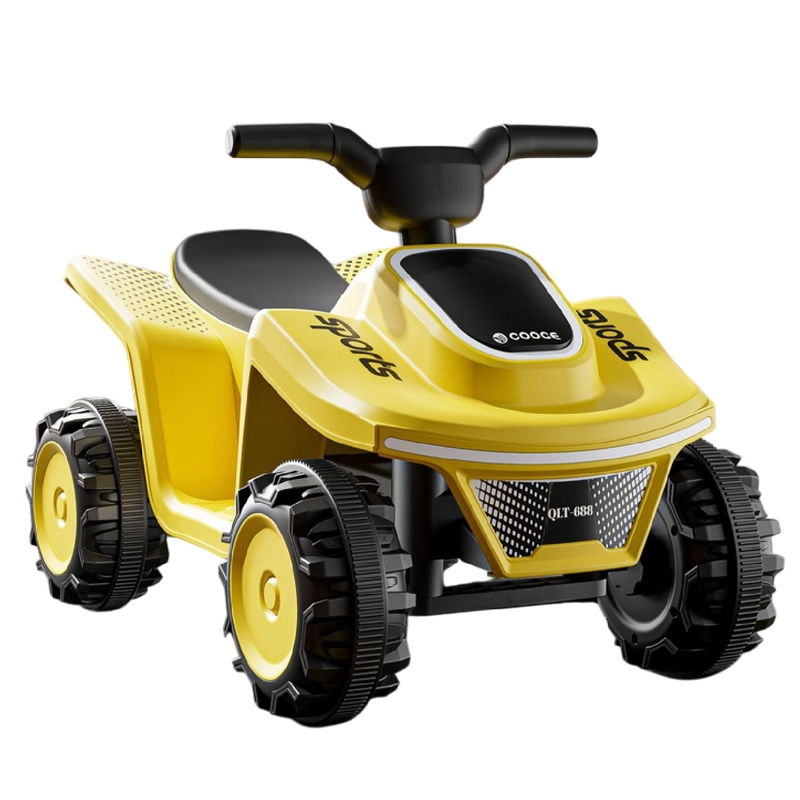 MOTO NIÑOS CUATRIMOTO ELE CTRICA SPORT LUCES Y SONIDO AMARILLO - 1