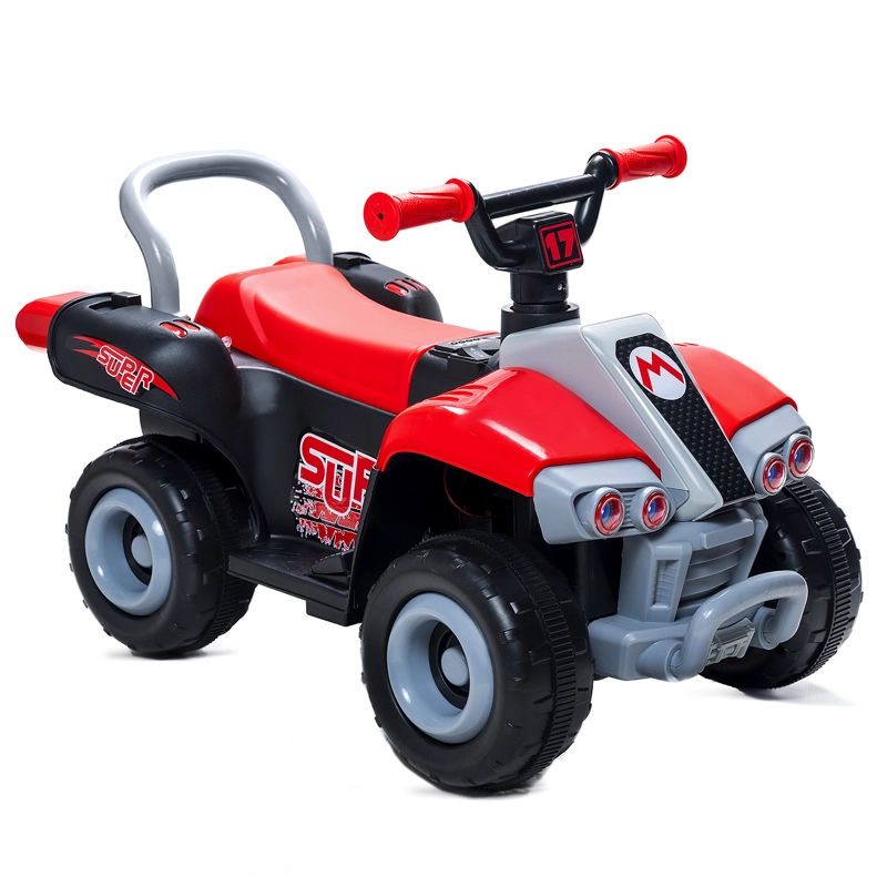 MOTO NIÑOS CUATRIMOTO ELE CTRICA ESTILO MARIO KART ROJO - 1
