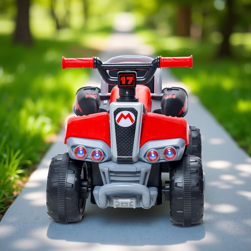 MOTO NIÑOS CUATRIMOTO ELE CTRICA ESTILO MARIO KART ROJO - 2