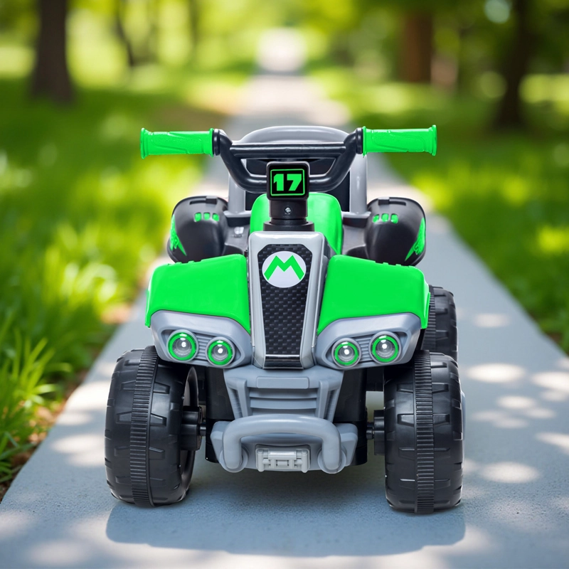 MOTO NIÑOS CUATRIMOTO ELE CTRICA ESTILO MARIO KART VERDE - 2