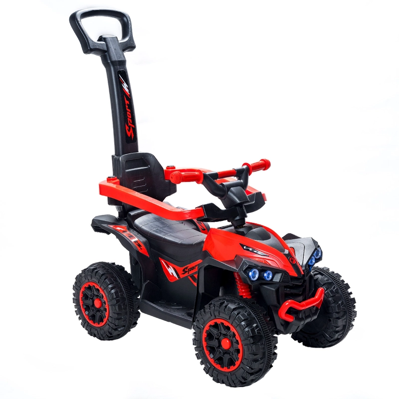MOTO NIÑOS CUATRIMOTO ELE CTRICA TODO TERRENO MANGO DIRECCIONAL ROJO - 1