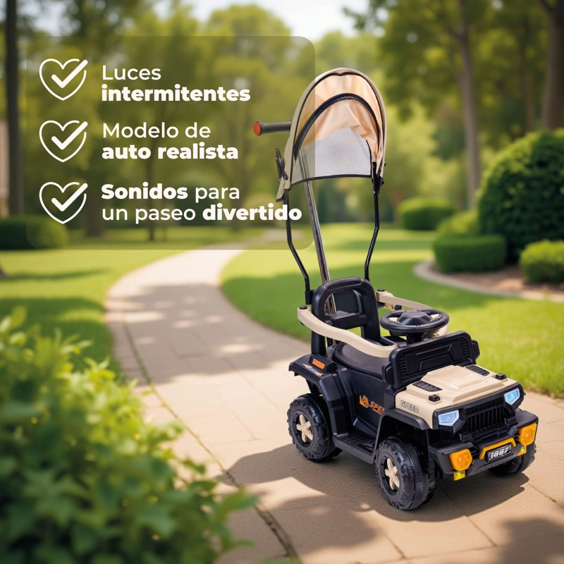 AUTO CORREPASILLO ELE CTRICO MANGO DIRECCIONAL LUCES Y SONIDO - 7