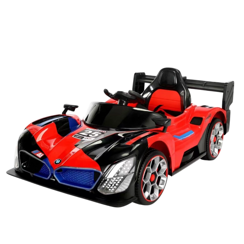 AUTO ELE CTRICO NIÑOS DEPORTIVO CON CONTROL LUCES LED Y SONIDO ROJO - 1