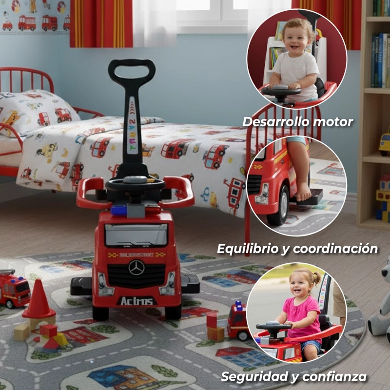 CORREPASILLOS BOMBERO CAMINADOR ANDADOR CON MANGO ROJO - 4