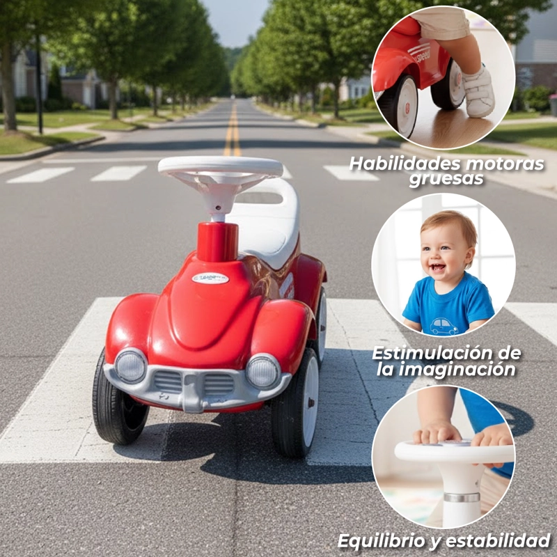 CORREPASILLO CAMINADOR ANDADOR RETROAUTO LUCES Y SONIDO ROJO - 4