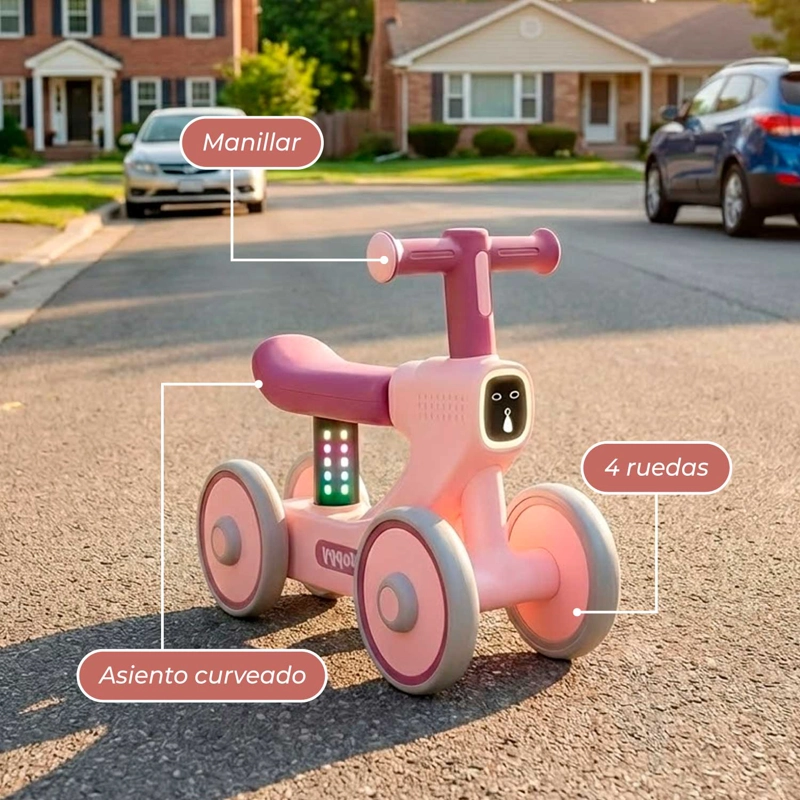 CORREPASILLOS TIPO BICICLETA APRENDIZAJE BEBE LUCES Y SONIDOS - 6