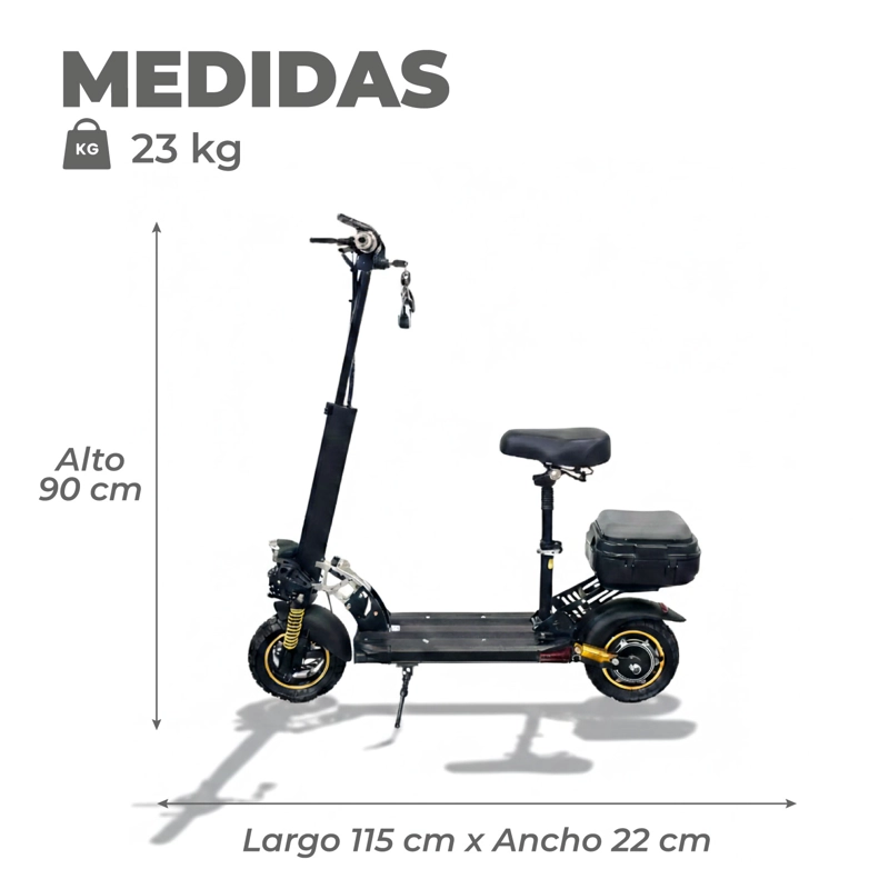 SCOOTER ELECTRICO TRAVEL SMART CON ASIENTO 35KM 500W MT - 3