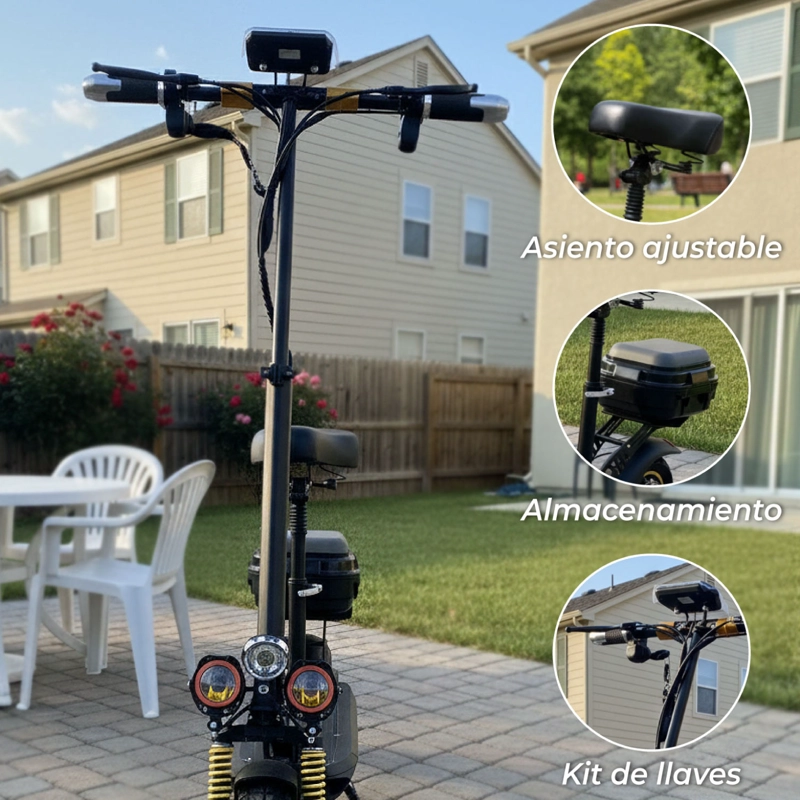 SCOOTER ELECTRICO TRAVEL SMART CON ASIENTO 35KM 500W MT - 4