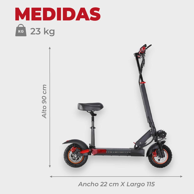 SCOOTER ELECTRICO TRAVEL SMART CON ASIENTO 35KM 500W MT - 4