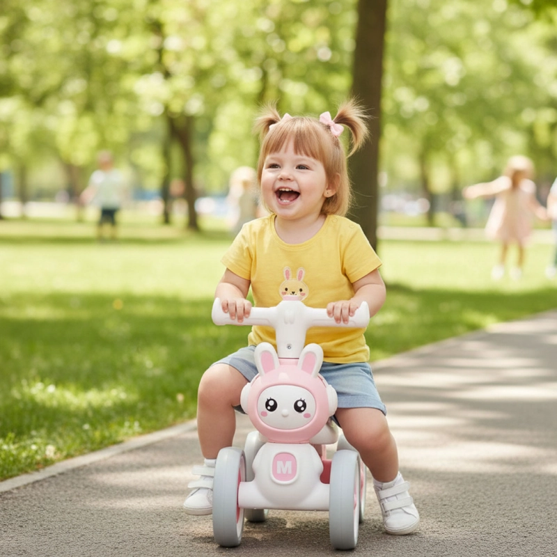Correpasillo Para Bebé Bicicleta Equilibrio y Sonido Conejito - 5
